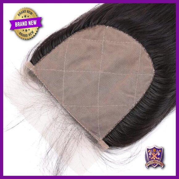 4x4 Silk Base Lace Closure Human Hair Topper Free Part Pre Plucked main image 5